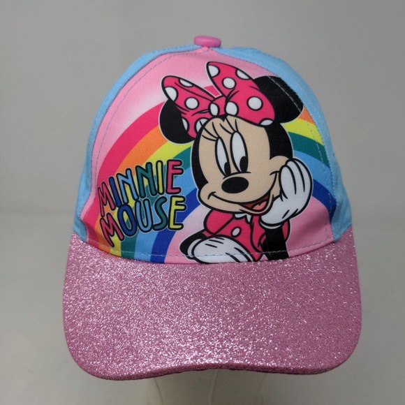 Disney Girl's Strapback Hat Pink Blue Size Toddler Minnie Mouse - Picture 2 of 8